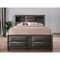 Homeroots Gray Solid Wood King With Ten Drawers Bed Frame 318715 - alternate 4