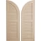 Ekena Millwork Sandblasted 2 Equal Louver w/Quarter Round Arch Top Faux Wood Shutters, 12W x 82H, 70 Low Side, PR SHULVQ12X82SDPR - alternate 1