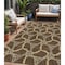 Homeroots 5' X 8' Brown And Beige Geometric Washable Indoor Outdoor Area Rug 613477 - alternate 1