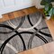 World Rug Gallery Modern Wavy Circles Design Area Rug 2 ft 7 in x 4 ft Gray 377GRAY27X4 - alternate 1