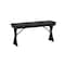 Flash Furniture HERCULES 40in x 12in Black Antique Solid Pine Farmhouse Folding Bench w/Foldable Locking X-Legs XA-B-40X12-XLEGS-BW-GG - alternate 1