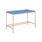 Homeroots 42" Navy Blue and Gold Writing Desk 491506 - alternate 1