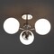 Jonathan Y Olivier 23.5" 3-Light Bohemian Farmhouse Iron/Frosted Glass LED Semi Flush Mount, Chrome JYL7600F - alternate 8