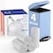 Happimess 4-Gallon (15L) Drawstring Unscented Trash Can Liner, White (200-Count, 4-Rolls of 50) HPM3000M-WHITE - alternate 1