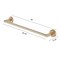 Gliderite Hardware Alpine Collection 18 in. Towel Bar Champagne Gold Bathroom Hardware 9018-RD-CHPG-1 - alternate 2