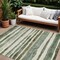 Homeroots 8' X 10' Sage And Beige Striped Washable Indoor Outdoor Area Rug 605906 - alternate 1