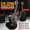 Pyle Beginner Acoustic Guitar Kit, 1/4 Junior Size All Wood Instrument for Adults, Kids, 30 in Black PGACLS30BKMT - alternate 4
