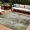 Homeroots 10' X 14' Pewter And Ivory Abstract Washable Indoor Outdoor Area Rug 616189 - alternate 1