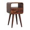 Homeroots 22" Brown Solid Wood Square One Drawer Nightstand 651487 - alternate 13