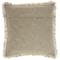 Homeroots 22" Taupe Cotton Throw Pillow With Fringe 528051 - alternate 4