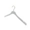 Nahanco 17in High Gloss White Wooden SlimLine Jacket Hanger w/ Gold Hook, 25PK SL23517GH - alternate 5