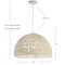 Jonathan Y Campana 20" 1-Light Bohemian Modern Woven Rope/Iron LED Pendant, Cream JYL6504A - alternate 10