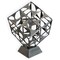 Homeroots 20" Gray Metal Geo Cube Tabletop Sculpture 574053 - alternate 1