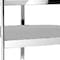 Homeroots 26" Gray and Silver Velvet and Stainless Steel Low Back Counter Height Bar Chair 555077 - alternate 4