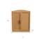 Homeroots Set Of Two Brown Wood Corner Accent Cabinet With Two Doors 712117 - alternate 4