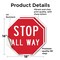 Signmission Stop All Way, 18 inch X 18 inch, Vinyl Decal, 2PK OC-D-2PACK-18-9 - alternate 4
