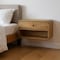 Homeroots 18" Beige Solid Wood One Drawer Floating Nightstand 651478 - alternate 10