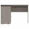 Homeroots 47" Light Gray L Shape Computer Desk With Two Drawers 403822 - alternate 4