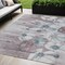 Homeroots 5' X 8' Teal Blue Aqua And Ivory Floral Washable Indoor Outdoor Area Rug 582777 - alternate 1