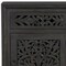 Homeroots 30" Black Solid Wood Distressed Carved Floral One Drawer Nightstand 569583 - alternate 5