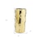 Homeroots 12" Gold Cylinder Ceramic Table Vase With Sculptural Details 569272 - alternate 3