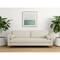 Homeroots 88" Cream Fabric Sofa And Toss Pillows With Brown Legs 607069 - alternate 5
