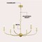 Jonathan Y Ainsley 35" 6-Light Grand Traditional Farmhouse Adjustable Swooping Arm Candle-Style Metal LED Chand JYL9562B - alternate 9
