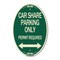 Signmission Car Share Parking Only Permit Required with B, 12 In X 18 In Architectural, Heavy Gauge Aluminum A-OV-G-1218-24288 - alternate 1