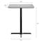 Flash Furniture 36" Square Tabletop, Seamless Surface Technology, Gray Faux Concrete, 30x30 Black Bar Height X-Base ST-SQ36-CMGY-T3030B-GG - alternate 5