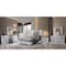 Homeroots 25" White Wood Faux Marble Solid and Manufactured Wood Lighted Two Drawer Nightstand with USB Port 564663 - alternate 6