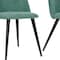 Homeroots Set of Two Green and Black Upholstered Fabric Dining Side Chairs, 2PK 568013 - alternate 5