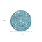 Homeroots 8' Teal Blue Purple And Ivory Round Oriental Washable Indoor Outdoor Area Rug 598078 - alternate 5