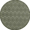 Homeroots 8' Green Round Geometric Indoor Outdoor Area Rug 572835 - alternate 1