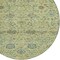 Homeroots 8' Mint Green Brown And Gray Round Floral Washable Indoor Outdoor Area Rug 603475 - alternate 5