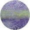 Homeroots 8' Purple Green And Black Round Abstract Washable Indoor Outdoor Area Rug 603103 - alternate 7