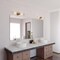 Vaxcel Levitt 2 Light Satin Brass Mid-Century Modern Industrial Bathroom Vanity Fixture Clear Glass W0390 - alternate 9