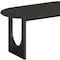 Homeroots 67" Black Solid Wood Sled Base Oval Dining Table 712224 - alternate 4