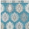 Homeroots 5' X 8' Teal Blue Ivory And Gray Southwestern Washable Indoor Outdoor Area Rug 615177 - alternate 7