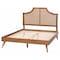 Baxton Studio Rodolfo Platform Bed - Mid-Century Modern Bed with Woven Rattan Headboard, Queen 268-12648-9408-ZORO - alternate 9