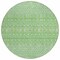 Homeroots 8' Green And Mint Green Round Tribal Washable Indoor Outdoor Area Rug 582598 - alternate 4