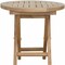 Homeroots 20" Natural Rounded Solid Wood Folding Outdoor Side Table 554936 - alternate 5