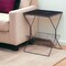 Homeroots 22" Black Faux Marble and Iron Sled End Table With Magazine Holder 543904 - alternate 1