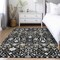 Homeroots 9' X 12' Black Ivory And Gray Oriental Washable Indoor Outdoor Area Rug 598026 - alternate 7