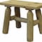 Homeroots 23" X 11" X 18"  Natural Wood End Bench Pair 370291 - alternate 3