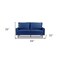 Homeroots 69" Blue Velvet Sofa With Dark Brown Legs 543722 - alternate 9