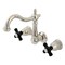 Kingston Brass Double-Handle Wall Mount Bathroom Faucet, Polished Nickel KS1256PKX - alternate 1