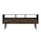 Homeroots 54in Dark Brown Wood Enclosed and Open Storage TV Stand 478448 - alternate 1