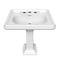 Whitehaus Collection 29 in Traditional Pedestal Sink with Integrated Large Rectangular Bowl and Faucet Drilling AR854-AR805-3H - alternate 4