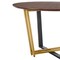 Homeroots 48" Brown And Gold Iron Sled Base Round Top Dining Table 569435 - alternate 5
