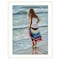 Homeroots The Striped Skirt White Framed Print Wall Art 404918 - alternate 1